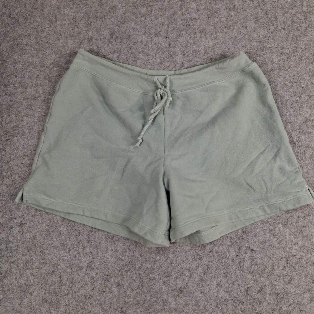 San Francisco City Lights Sweat Shorts Womens Medium Green Drawstring‎ Fleece